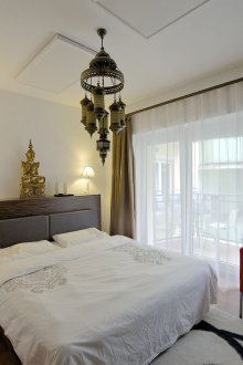 Дизайн на спалнята 18 кв.м етнически