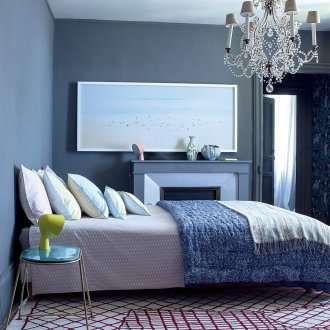 Дизайн спалня 18 кв.м с камина
