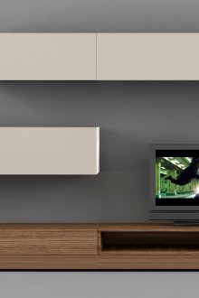 Интериор в стил минимализъм с телевизор