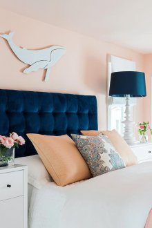 Дизайн спалня 18 кв.м в морски стил