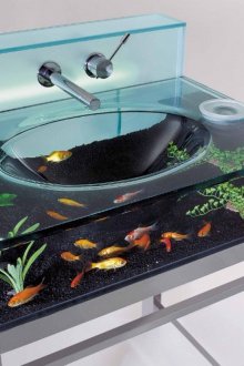 Декор за аквариум мивка