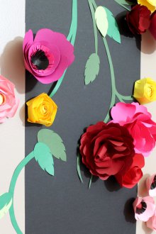 Панел декоративен от цветна хартия