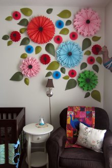 Декоративен панел от хартия в детската стая