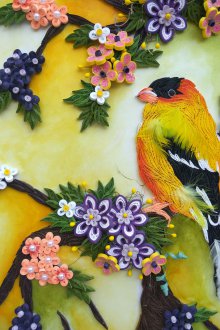 Квилинг декоративен панел от хартия