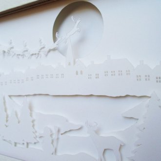 Новогодишен декоративен панел от хартия