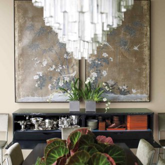 Декоративният панел, изработен от състарена хартия