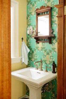 Тюркоазен тапет с ананаси