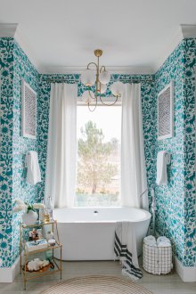 Тюркоазен тапет в къщата