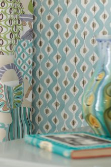 Тюркоазен тапет в интериора