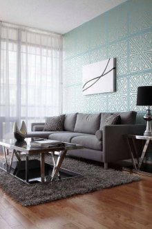 Тюркоазен тапет в апартамента