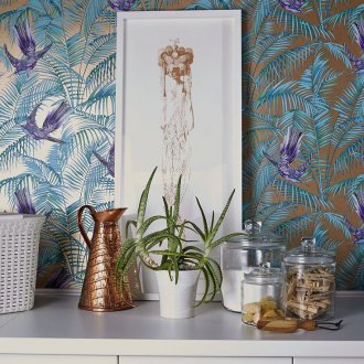 Тюркоазен метален тапет