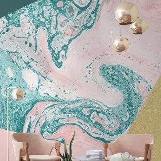 Тюркоазено розово тапет