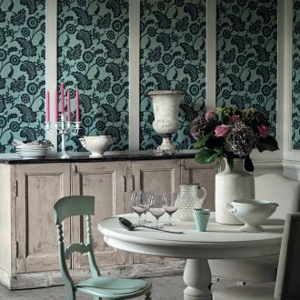 Тюркоаз Shabby Chic Wallpaper