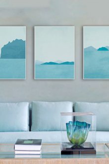 Плътен син хол