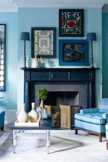 Всекидневна в сини нюанси