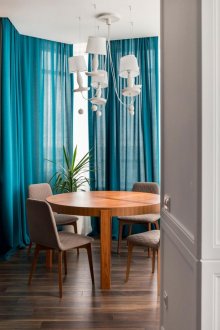 Сини завеси в хола