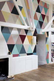 입체 기하학 벽지