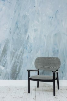 입체 벽지 블루