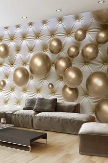 거실의 입체 벽지