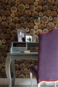 사무실의 입체 벽지