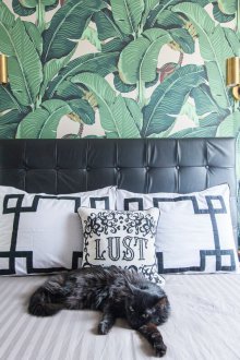 나뭇잎이 있는 입체 벽지