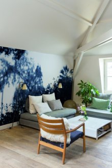 입체 다락방 벽지