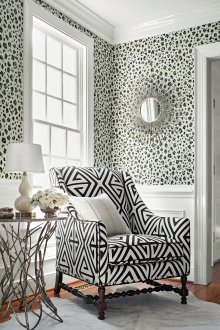 입체 흑백 벽지