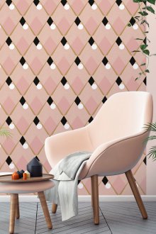 핑크 입체 벽지