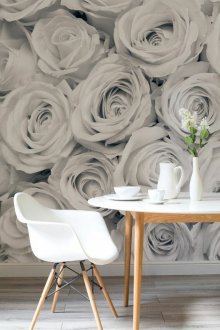 장미와 입체 벽지