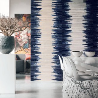 파란색 입체 벽지