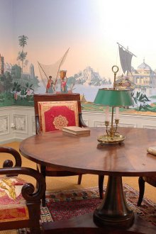 동양 스타일의 입체 벽지