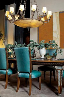 Класически тюркоазен дизайн на всекидневна