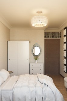 Малка спалня със сметана