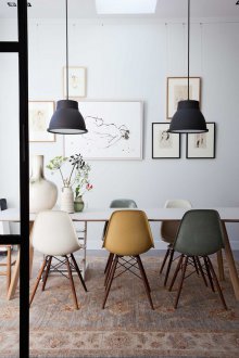 Преграда между кухнята и хола с килим