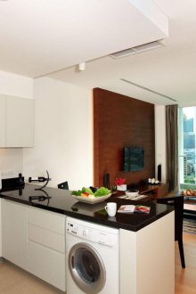 Пералня в дизайна на кухнята