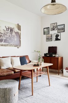 Комбинацията от кафяво в ретро интериора