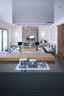 Комбинацията от кафяво в студиото