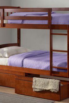 Дъбо двуетажно легло за деца