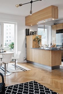 Дизайн на кухня 20 кв.м дървен