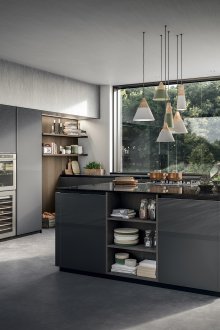 Дизайн на кухня 20 кв.м гланц