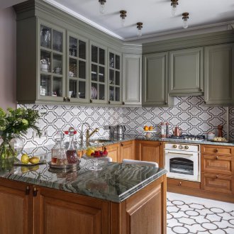 Дизайн на кухня 20 кв.м ретро