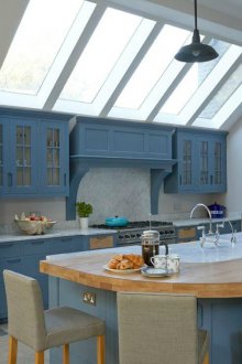 Кухня в сини тонове в къщата