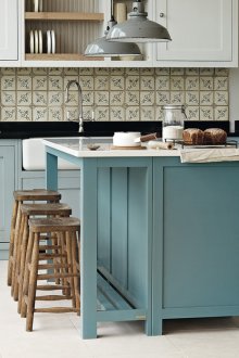 Кухненски комплект в сини тонове