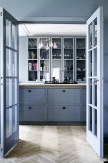Кухненски интериор в сини тонове
