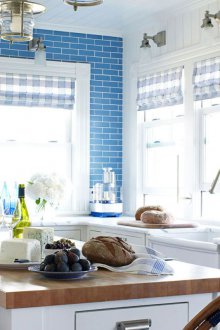 Синя плочка кухня в керемиден глиган