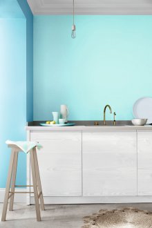 Комбинацията от синьо в кухнята