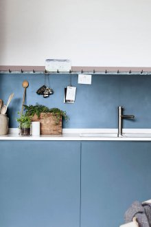 Кухня в сини тонове.
