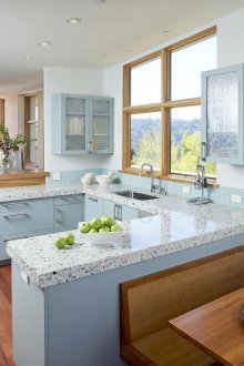 Син кухненски ъгъл