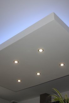 LED таван от гипсокартон