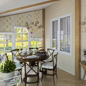 Интериор на селска веранда